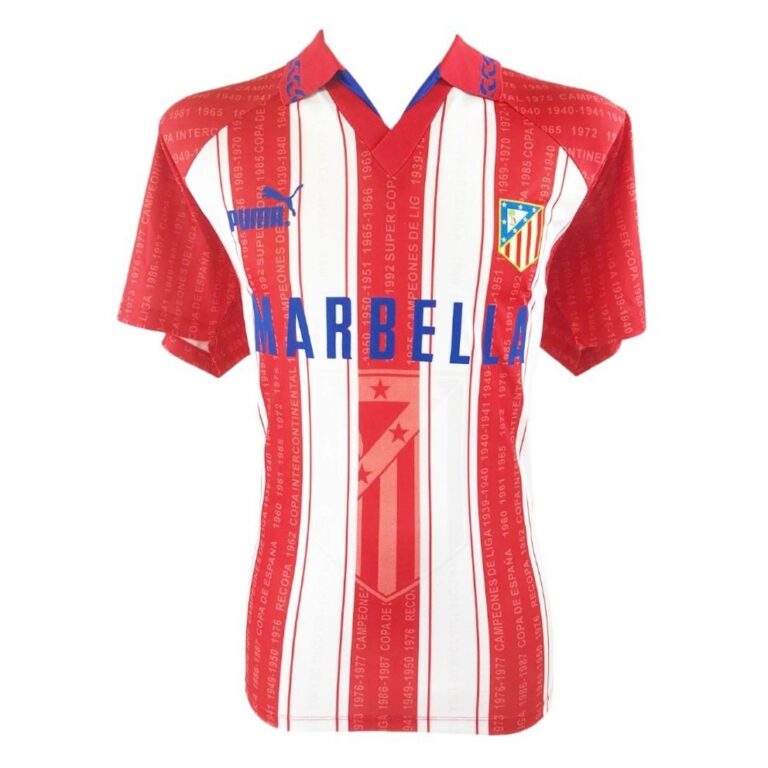 atletico madrid 1995 96 home retro 1