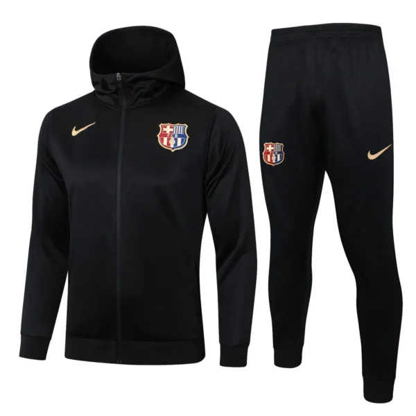 Barcelona FC 2024-25 black Hoodie Tracksuit