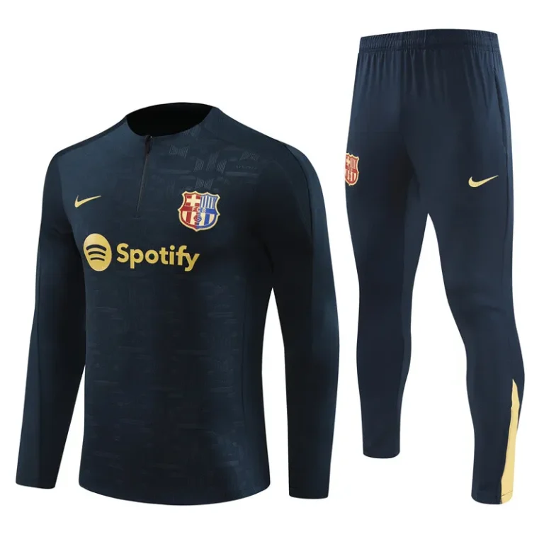 Barcelona FC 2024-25 black yellow Kid Training Suit