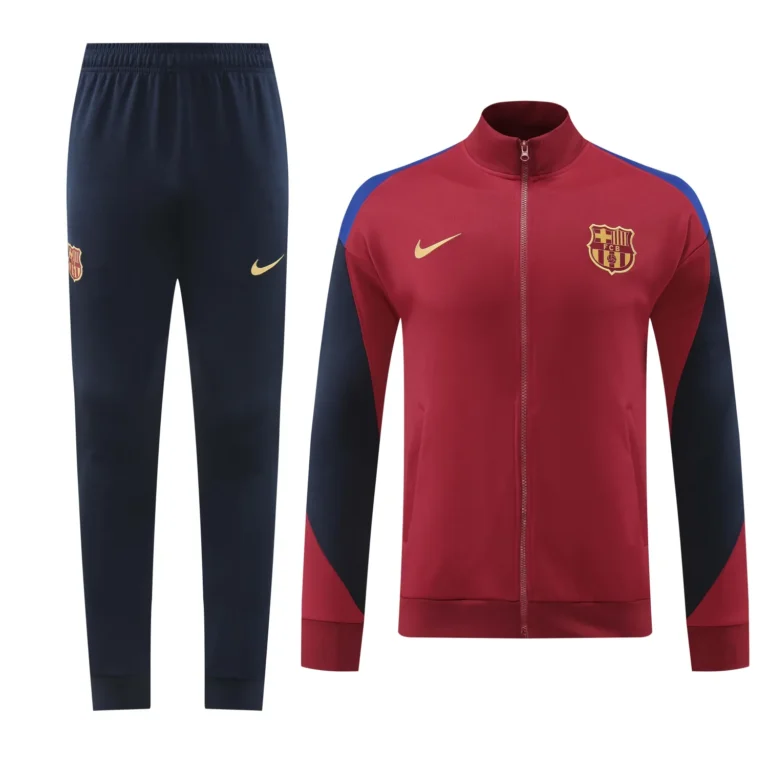 Barcelona FC 2024-25 burgundy black gold Kid Tracksuit