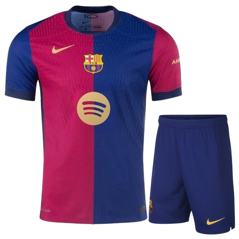 barcelona fc 2024 25 home kid kit 1000