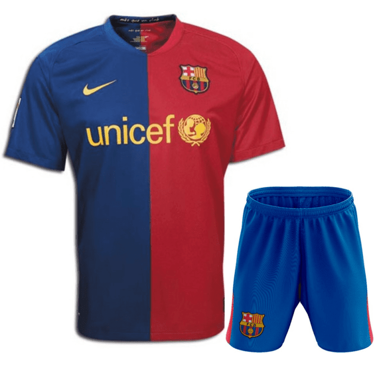 barcelona fc 2008 09 home kidkit retro 1