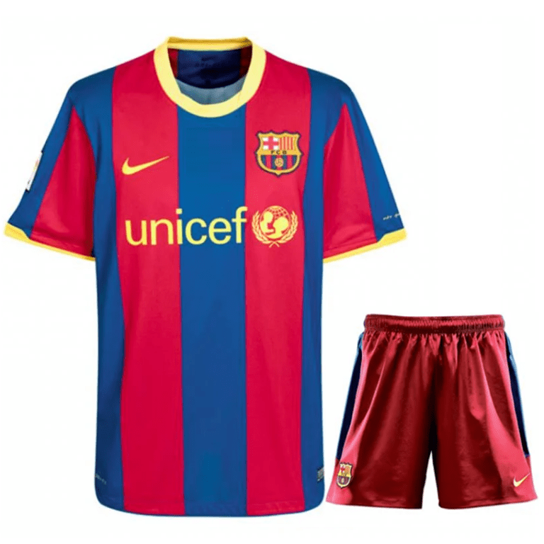 barcelona fc 2010 11 home kidkit retro 1