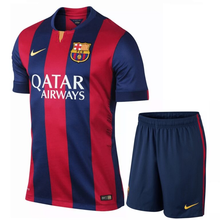 barcelona fc 2014 15 home kidkit retro 1