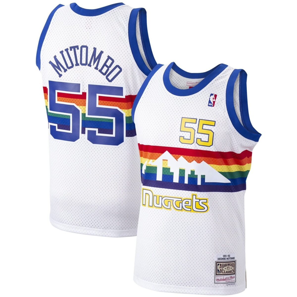 denver nuggets 1991 92 white mutombo vintage 1