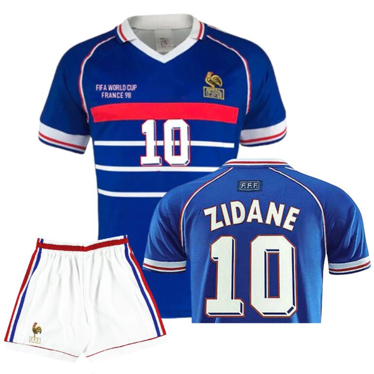 france 1998 home kidkit zidane retro 1