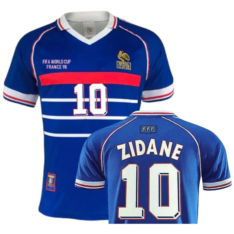 france 1998 home zidane retro 1