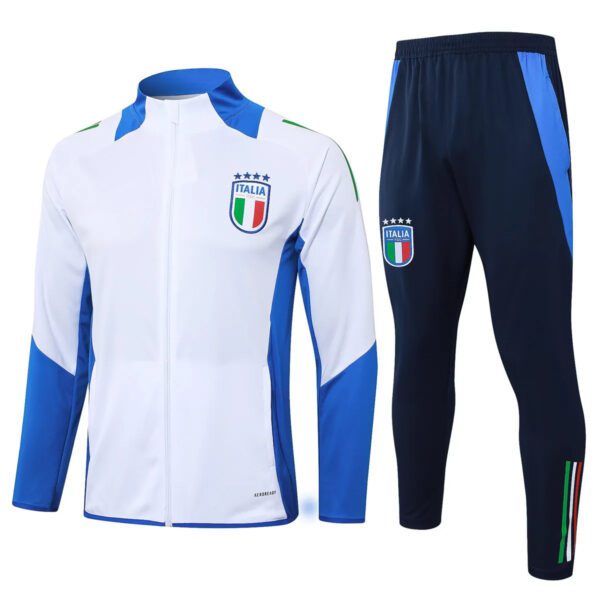 Italy 2024 white navy blue Kid Tracksuit