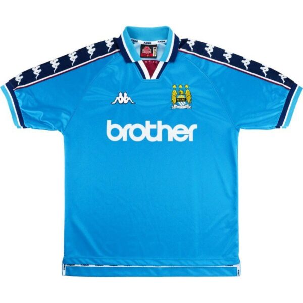 Manchester City 1997-98 - Home • Retro Jersey / Wright-Phillips; Allsopp; Bishop and more