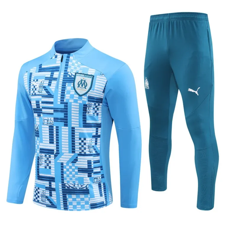 Olympique Marseille 2024-25 light blue navy Kid Training Suit