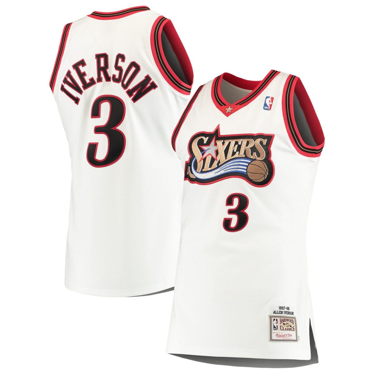philadelphia 76ers 1997 98 home iverson vintage 1