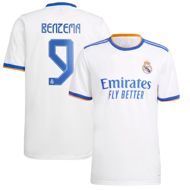 Real Madrid 2021-22 home retro Jersey Benzema