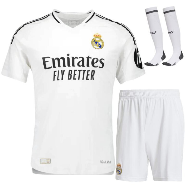 real madrid 2024 25 home full kid kit 100