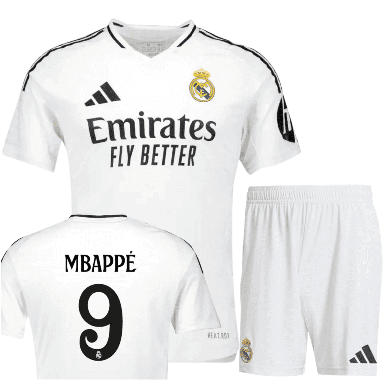 real madrid 2024 25 home kid kit mbappe 100 • XportsGears | Sportswear