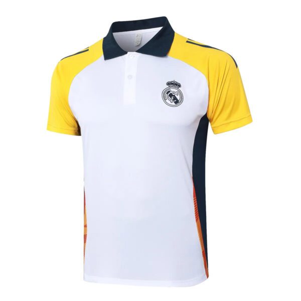 Real Madrid 2024-25 white yellow black Polo