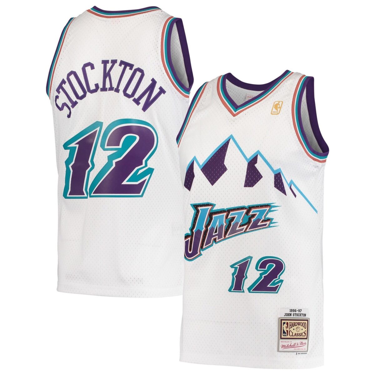 utah jazz 1996 97 away stockton vintage 1