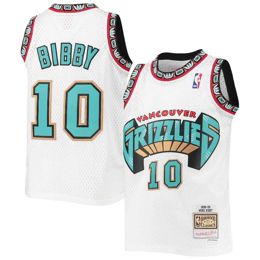 vancouver grizzlies 1998 99 away bibby vintage 1