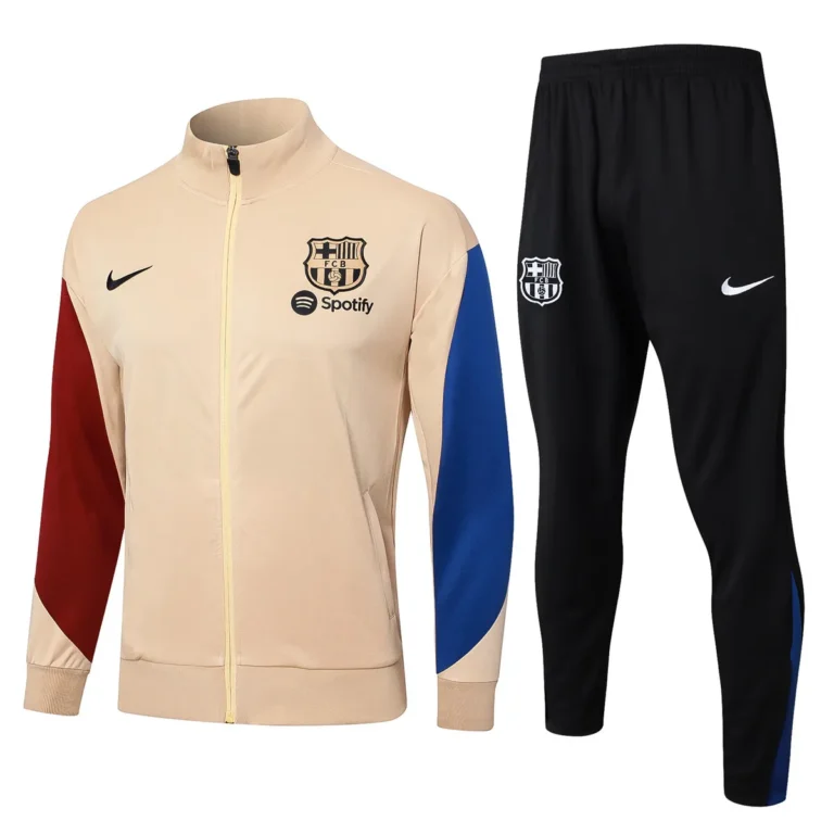 Barcelona FC 2024-25 cream black kid tracksuit