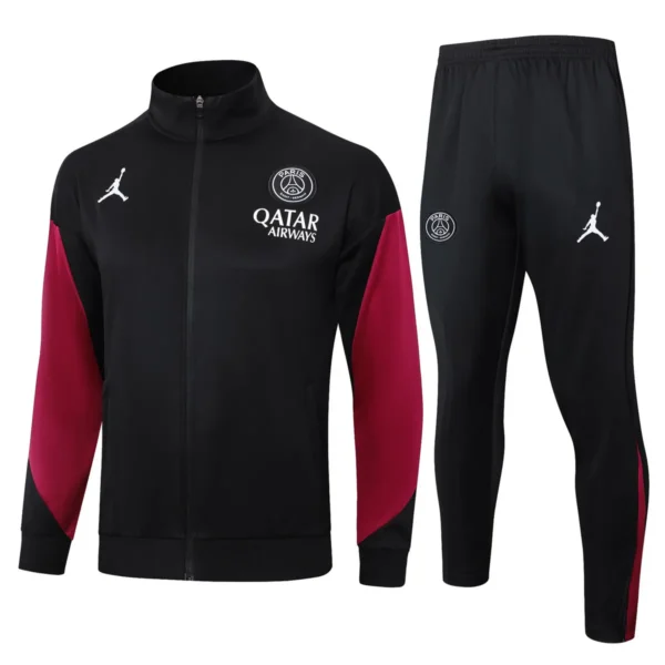 PSG 2024-25 black burgundy jordan tracksuit