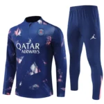 PSG 2024-25 navy pink jordan training suit