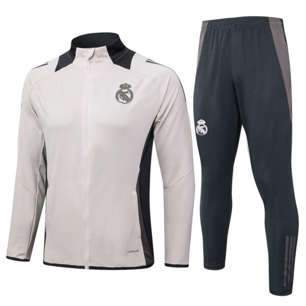 Real Madrid 2024-25 beige grey tracksuit