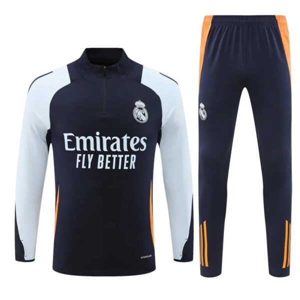 Real Madrid 2024-25 black orange grey kid training suit