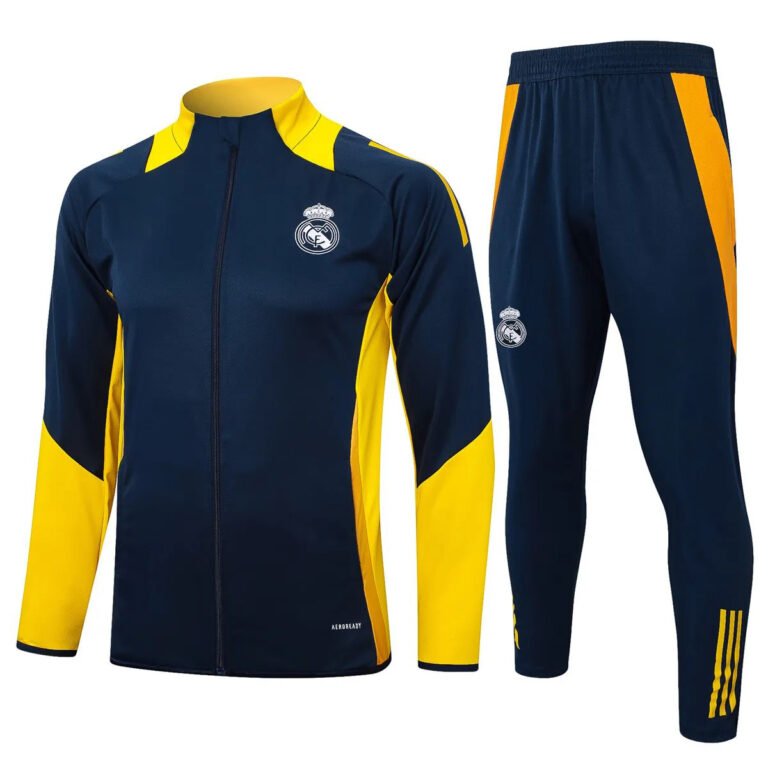 Real Madrid 2024-25 black yellow tracksuit