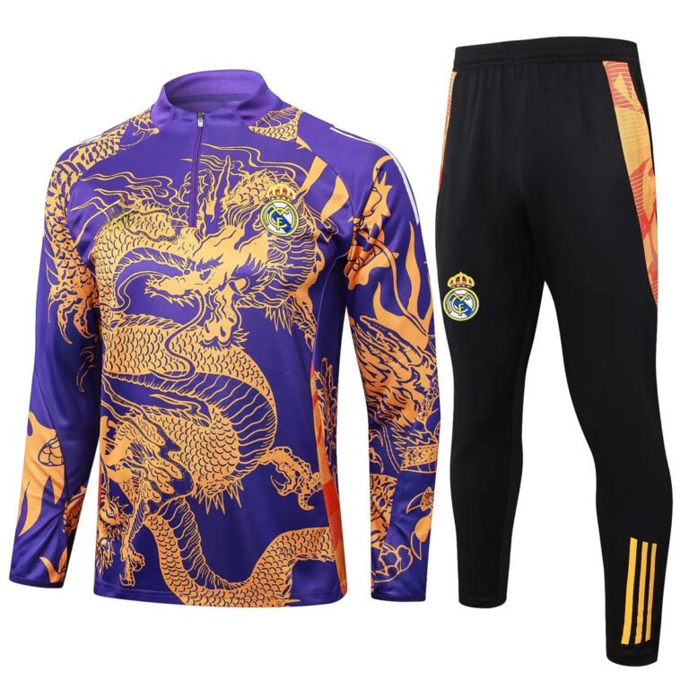 Real Madrid 2024-25 purple orange dragon edition training suit