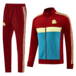 Roma AS 2024-25 burgundy yellow green tracksuit