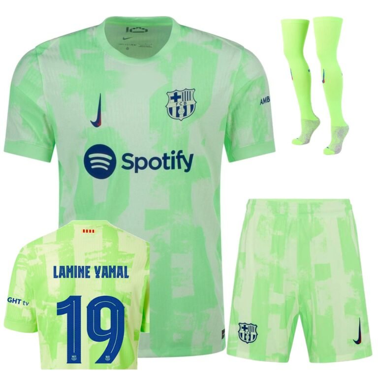 Barcelona FC 2024-25 third Lamine Yamal full kid kit