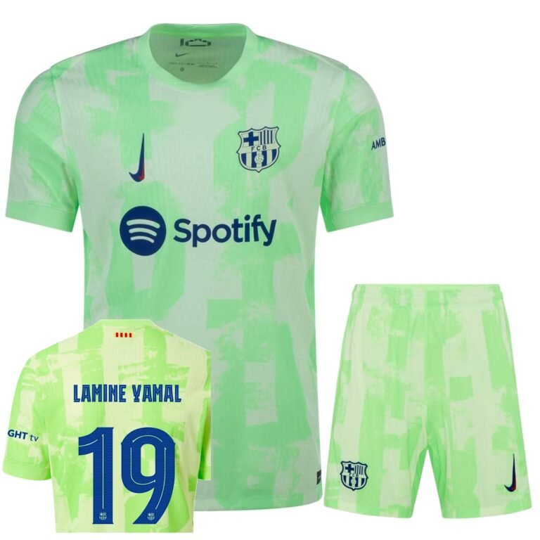 Barcelona FC 2024-25 third Lamine Yamal kid kit