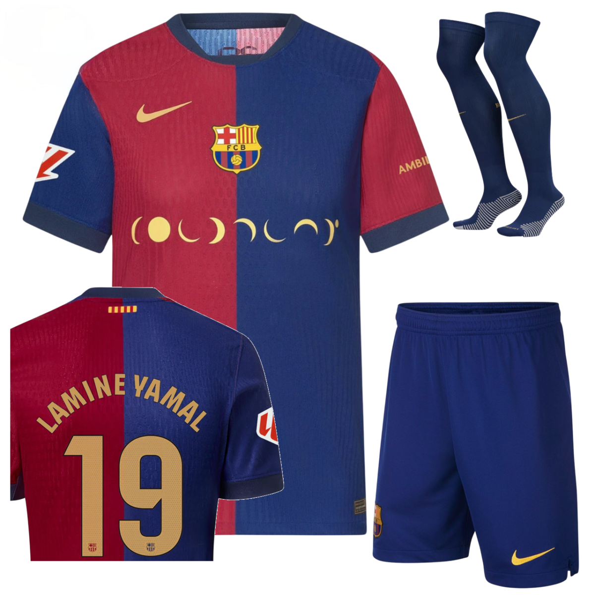 Barcelona FC 2024 home Coldplay Lamine Yamal full kid kit