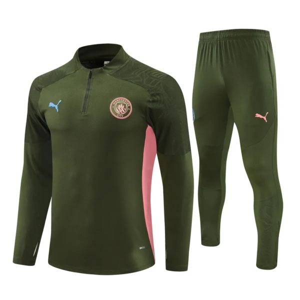 Manchester City 2024-25 dark green pink training suit