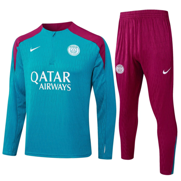 PSG 2024-25 light blue black Nike training suit