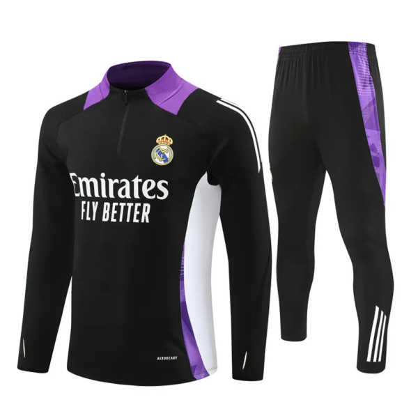 Real Madrid 2024-25 black purple training suit