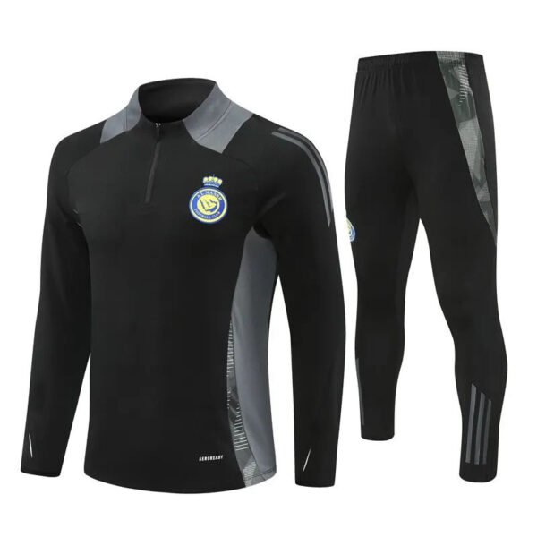 Al-Nassr 2024-25 black grey kid training suit