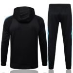 Argentina 2024 black light blue hoodie training suit