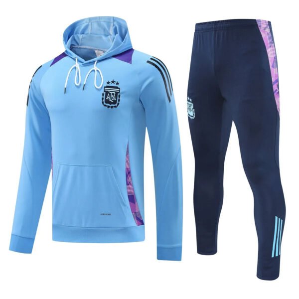 Argentina 2024 light blue purple hoodie tracksuit