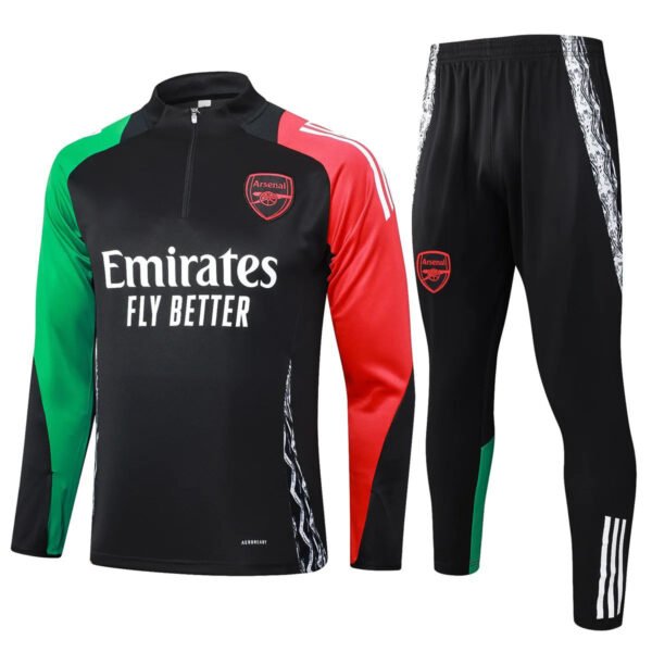 Arsenal FC 2024-25 black red green training suit