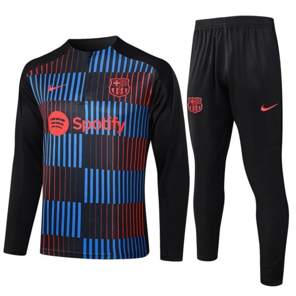 Barcelona FC 2024-25 black blue red kid training suit