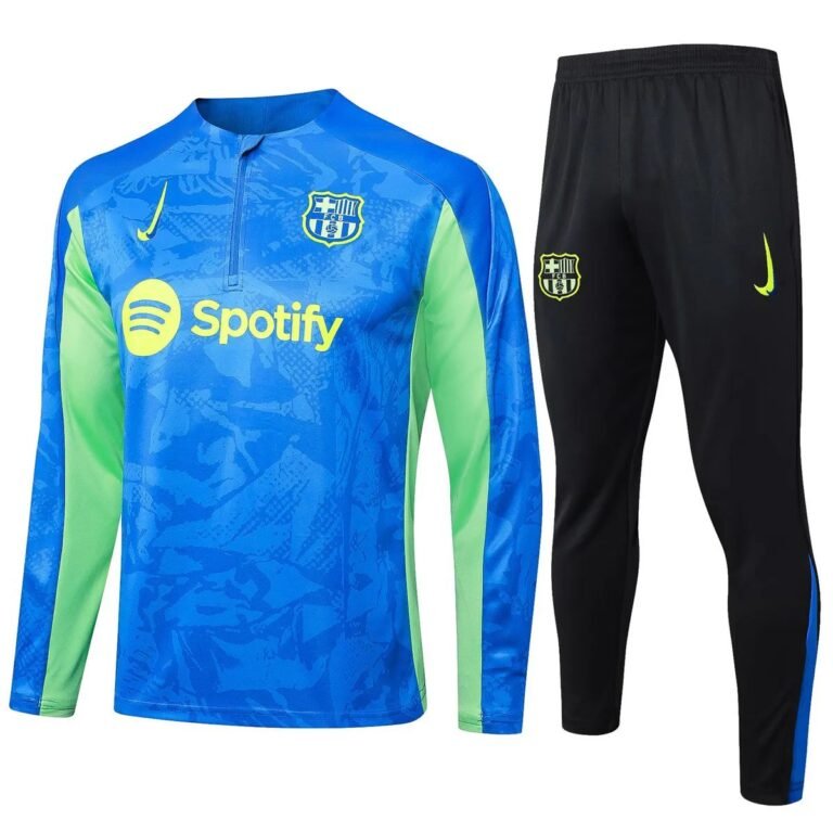 Barcelona FC 2024-25 light blue green yellow training suit