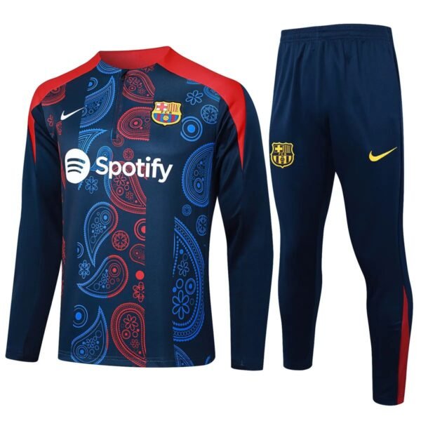 Barcelona FC 2024-25 navy red blue kid training suit