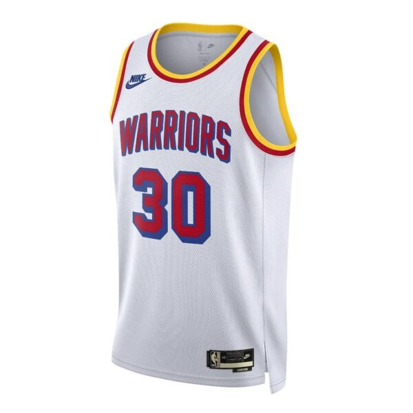 Golden State Warriors 2024-25 white, classic edition curry jersey