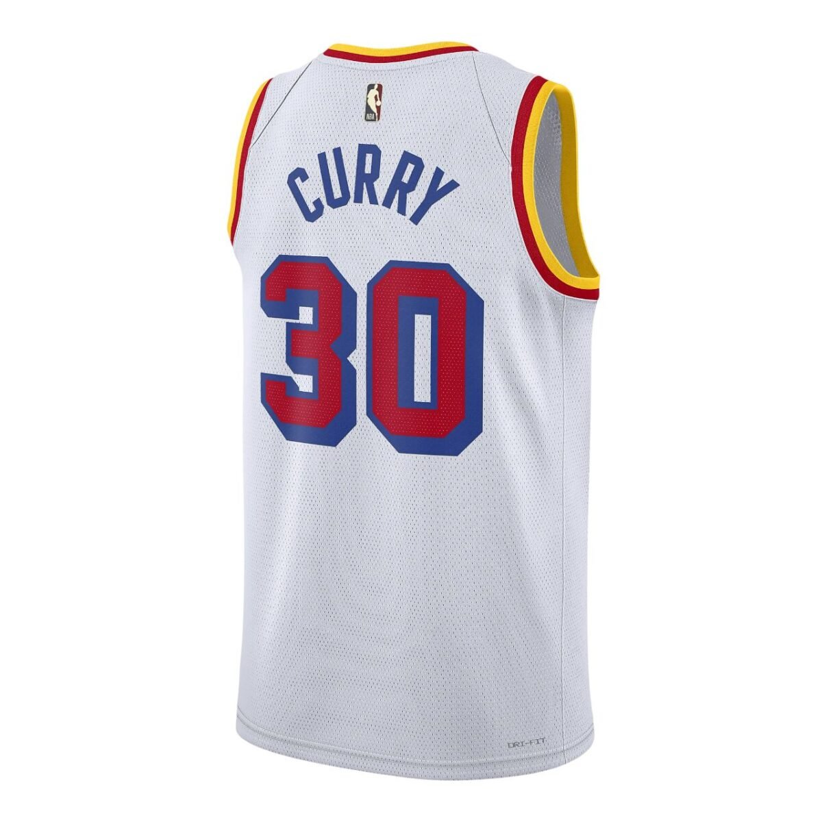 Golden State Warriors 2024-25 white, classic edition curry jersey