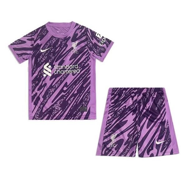 Liverpool FC 2024-25 purple goalkeeper kid kit