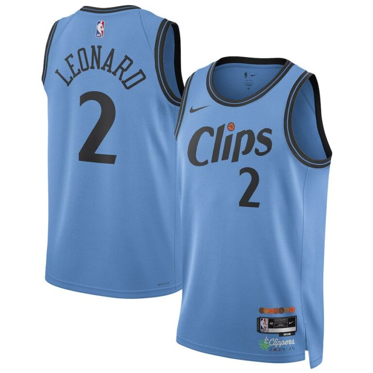 Los Angeles Clippers 2024-25 light blue, city edition leonard jersey