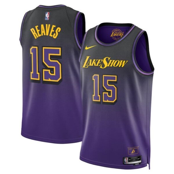 Los Angeles Lakers 2024-25 black purple, city edition reaves jersey