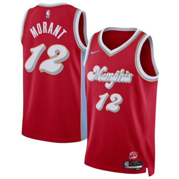 Memphis Grizzlies 2024-25 red, city edition morant jersey