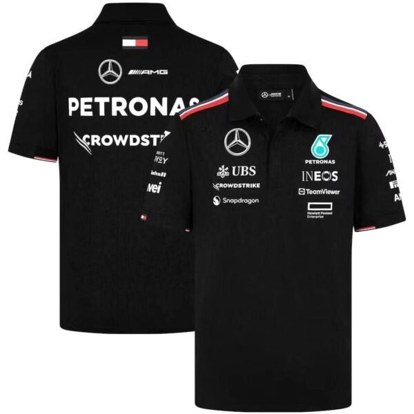 Mercedes AMG team 2024 petronas black, F1 polo