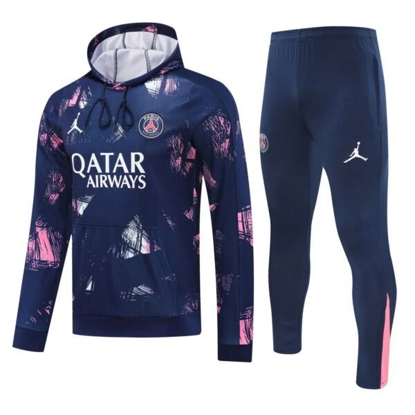 PSG 2024-25 navy pink jordan hoodie training suit